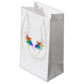 Fluffy Rainbow Wings Klein Cadeauzakje (Achterkant Gekanteld)