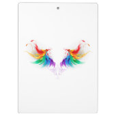 Fluffy Rainbow Wings Klembord (Achterkant)