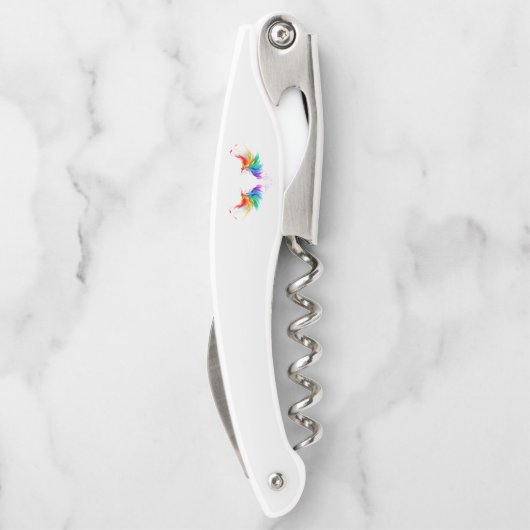 Fluffy Rainbow Wings Kurkentrekker (Achterkant)