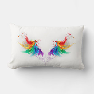 Fluffy Rainbow Wings Kussen