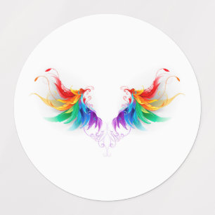 Fluffy Rainbow Wings Labels
