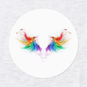 Fluffy Rainbow Wings Labels