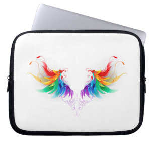 Fluffy Rainbow Wings Laptop Sleeve