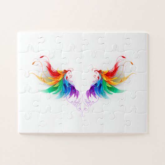 Fluffy Rainbow Wings Legpuzzel (Horizontaal)