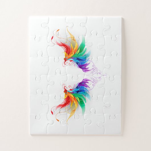Fluffy Rainbow Wings Legpuzzel (Verticaal)