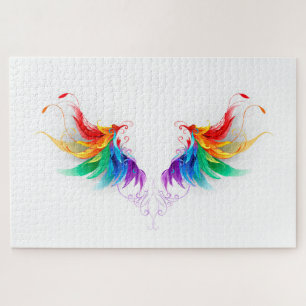 Fluffy Rainbow Wings Legpuzzel
