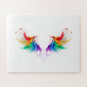 Fluffy Rainbow Wings Legpuzzel