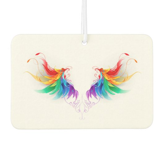 Fluffy Rainbow Wings Luchtverfrisser (Voorkant)