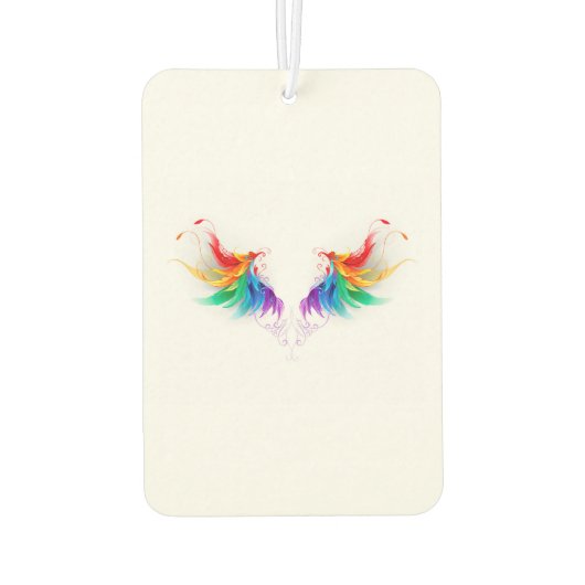 Fluffy Rainbow Wings Luchtverfrisser (Achterkant)