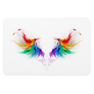 Fluffy Rainbow Wings Magneet