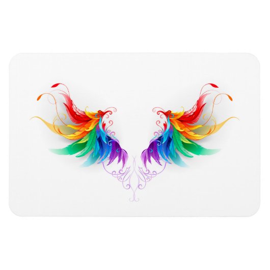 Fluffy Rainbow Wings Magneet (Horizontaal)