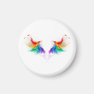 Fluffy Rainbow Wings Magneet