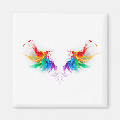 Fluffy Rainbow Wings Magneet (Voorkant)