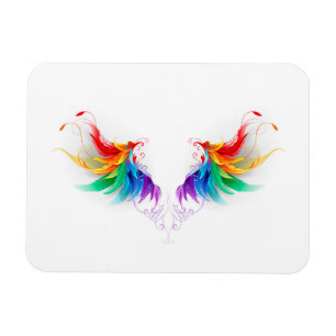 Fluffy Rainbow Wings Magneet
