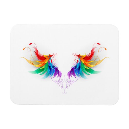 Fluffy Rainbow Wings Magneet (Horizontaal)