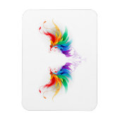 Fluffy Rainbow Wings Magneet (Verticaal)