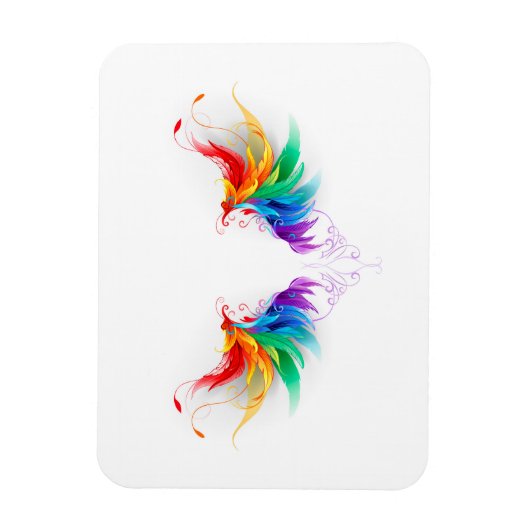 Fluffy Rainbow Wings Magneet (Verticaal)