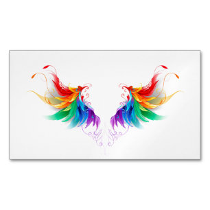 Fluffy Rainbow Wings Magnetisch Visitekaartje