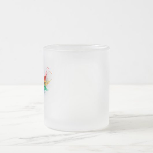 Fluffy Rainbow Wings Matglas Koffiemok (Center)