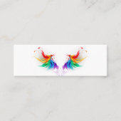 Fluffy Rainbow Wings Mini Visitekaartje (Voorkant)