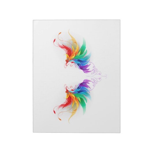 Fluffy Rainbow Wings Notitieblok (Linkerzijde)
