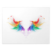 Fluffy Rainbow Wings Notitieblok (Voorkant)