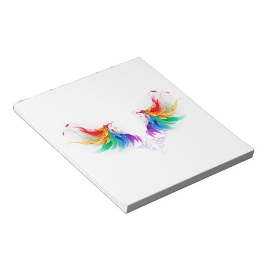 Fluffy Rainbow Wings Notitieblok (Schuin)