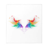 Fluffy Rainbow Wings Notitieblok (Voorkant)