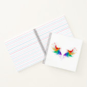 Fluffy Rainbow Wings Notitieboek (Binnen)