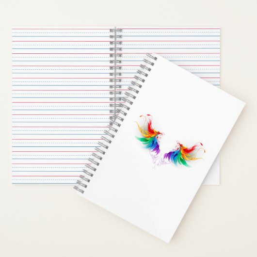 Fluffy Rainbow Wings Notitieboek (Binnen)