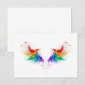 Fluffy Rainbow Wings Notitiekaartje (Voorkant / Achterkant)