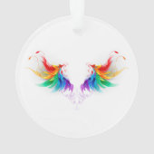 Fluffy Rainbow Wings Ornament (achterkant)
