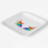 Fluffy Rainbow Wings Papieren Bordje (Gebogen)