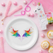 Fluffy Rainbow Wings Papieren Bordje (Feest)