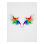 Fluffy Rainbow Wings Perfect Poster (Voorkant)
