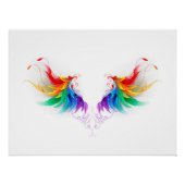 Fluffy Rainbow Wings Perfect Poster (Voorkant)