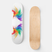 Fluffy Rainbow Wings Persoonlijk Skateboard (Voorkant)