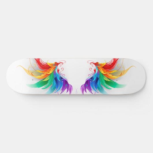 Fluffy Rainbow Wings Persoonlijk Skateboard (Horizontaal)