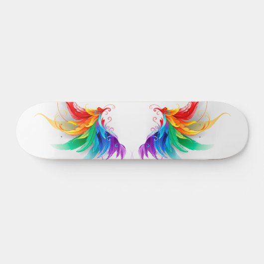 Fluffy Rainbow Wings Persoonlijk Skateboard (Horizontaal)