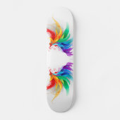 Fluffy Rainbow Wings Persoonlijk Skateboard (Voorkant)