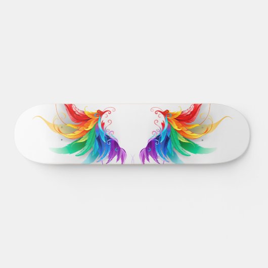 Fluffy Rainbow Wings Persoonlijk Skateboard (Horizontaal)