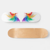 Fluffy Rainbow Wings Persoonlijk Skateboard (Horizontaal)