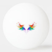 Fluffy Rainbow Wings Pingpongbal (Voorkant)