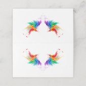 Fluffy Rainbow Wings Plaatskaartje (Buitenkant ongevouwen)