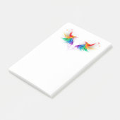 Fluffy Rainbow Wings Post-it® Notes (Schuin)