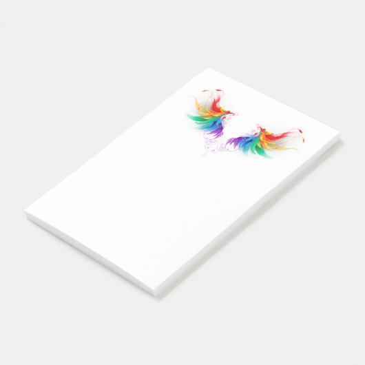 Fluffy Rainbow Wings Post-it® Notes (Schuin)
