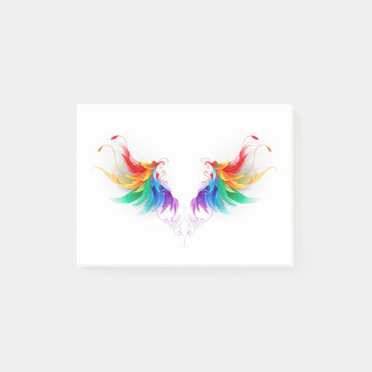 Fluffy Rainbow Wings Post-it® Notes (Voorkant)