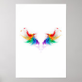Fluffy Rainbow Wings Poster (Voorkant)