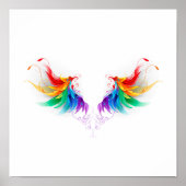 Fluffy Rainbow Wings Poster (Voorkant)