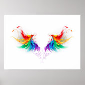 Fluffy Rainbow Wings Poster (Voorkant)